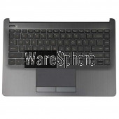 Top Cover Upper Case Palmrest For HP 14-CF DK With Keyboard Touchpad L24818-001 Gray