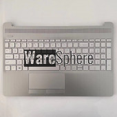Top Cover Upper Case for HP 15-DW Palmrest With Keyboard L52023-001 Silver