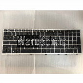 Laptop US Backlit Keyboard for HP EliteBook 850 G5 SILVER FRAME BLACK with point Cable Folded