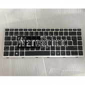 Laptop SP Backlit Keyboard for HP EliteBook 840 G5 SILVER FRAME BLACK with point Cable Folded