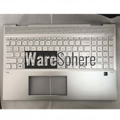 Top Cover Upper Case for HP ENVY X360 15T-DR 15M-DR Palmrest With Backlit Keyboard  L56975-001 Silver US