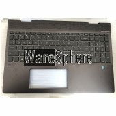 Top Cover Upper Case for HP ENVY X360 15-DS 15M-DS Palmrest With Backlit Keyboard L53987-001 4600GB08002 Brown 