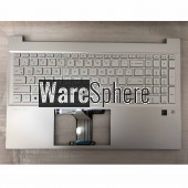 Top Cover Upper Case for HP Pavilion 15-EG With Fingerprint Hole With Backlit Keyboard M08910-001 54G7HTATP00 Silver