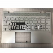 Top Cover Upper Case for HP ENVY X360 15-ED WIth Backlit Keyboard AM2UU000640 L93227-001 Silver
