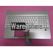 Top Cover Upper Case for Hp 15-DY Palmrest With Keyboard Fingerprint Hole L63578-001 Silver