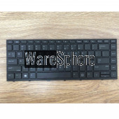 Laptop US Keyboard for HP 440 445 G5 NonBacklit with Black Frame