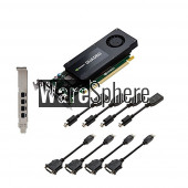 4GB GDDR5 PNY HP Nvidia Quadro K1200 Grafikkarte VCQK1200DVI-PB