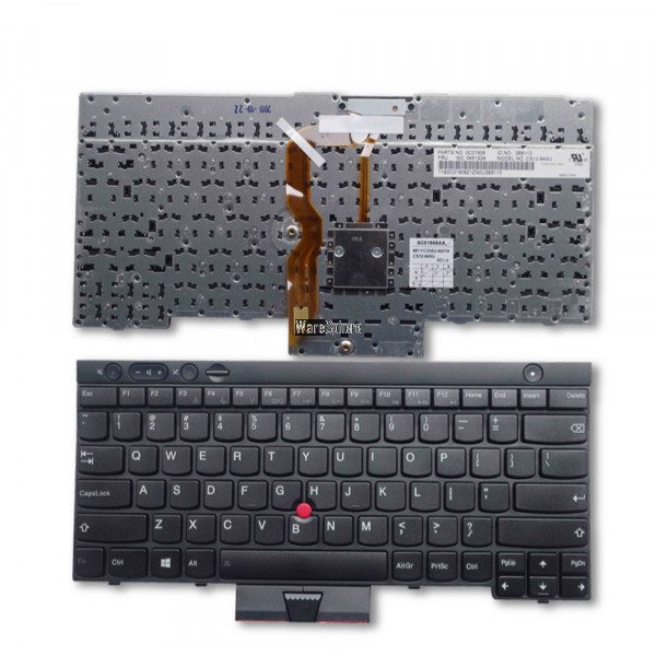 Clavier d'ordinateur portable pour Lenovo ThinkPad T430 T430I T430S X230 X230T T530 W530 L430 L530 Clavier d'ordinateur portable US English Layout 04X13153