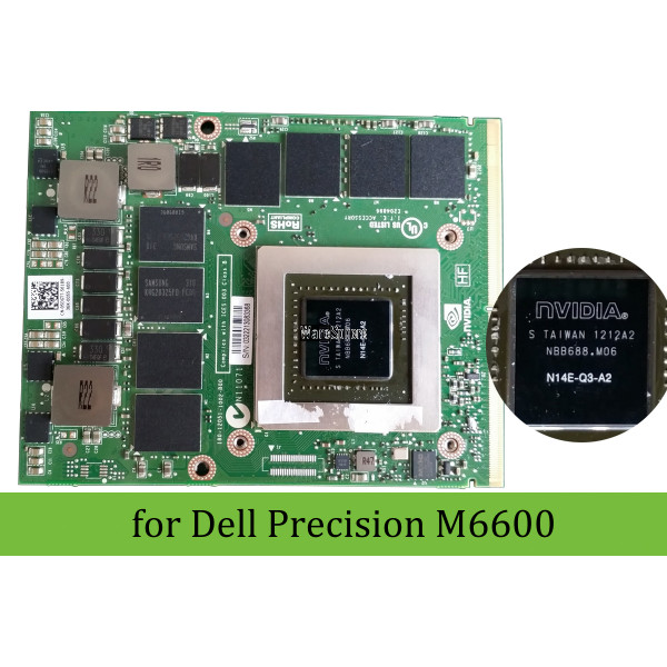 Nvidia Quadro K4000m Gpu 4gb Gddr5 Mxm 3 0 Graphics Card For Dell Precision M6600 N14e Q3 A2 5dgtt