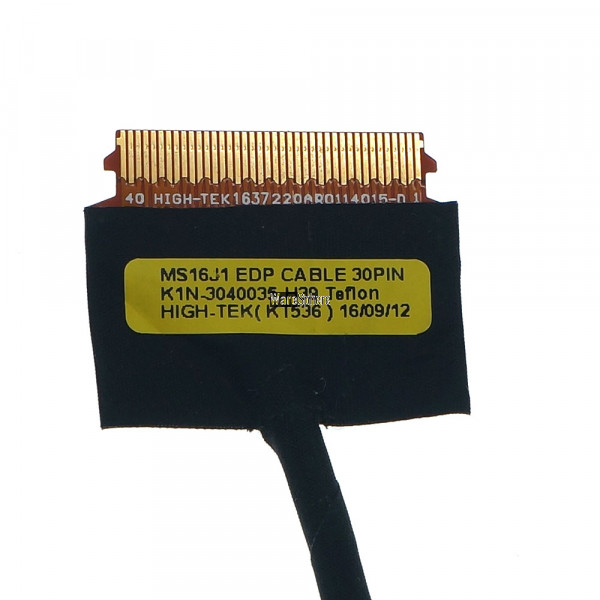 Câble Nappe Vidéo LVDS 30 Broches Pour MSI MS-16J1 - Référence K1N-3040035-H39 - Neuf